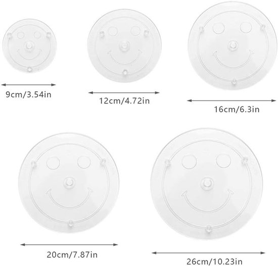 Cake Plates en Cake Layer Supports - Set van 5 Cake Bases in Diverse Maten (3.5/4.7/6.3/7.9/26cm) voor Perfecte Taarten en Gebak — afbeelding 4