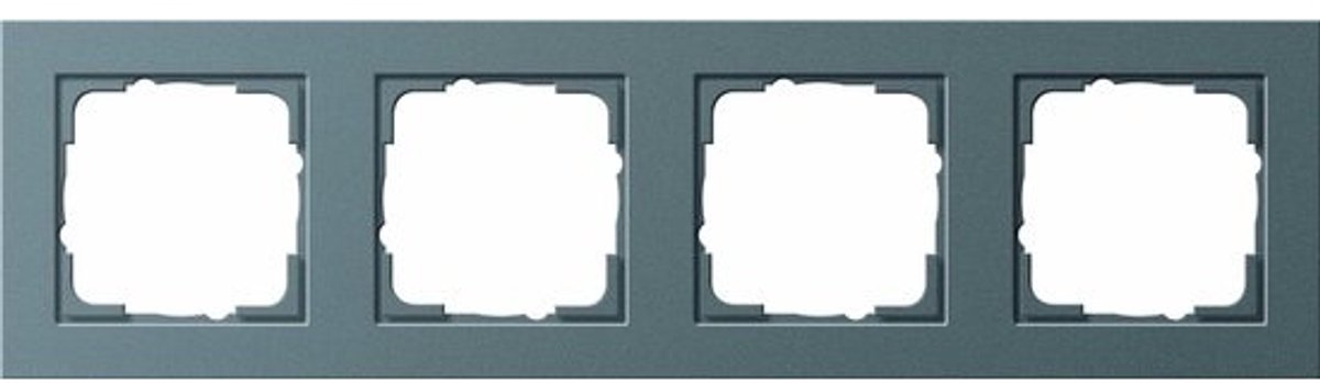 Afdekframe - 4-voudig - Afdekking voor frame - Voor inbouwmontage - Onbreekbaar materiaal - 8 x 8 cm - Antraciet