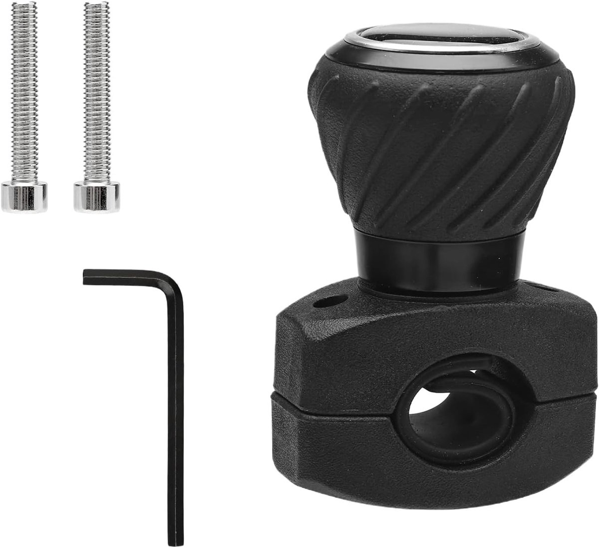 Steering Knob Spinner voor Stuurwiel - Rotatiehulp voor Auto, Vrachtwagen, Tractor en Heftruck, Zwart en Ergonomisch Ontwerp
