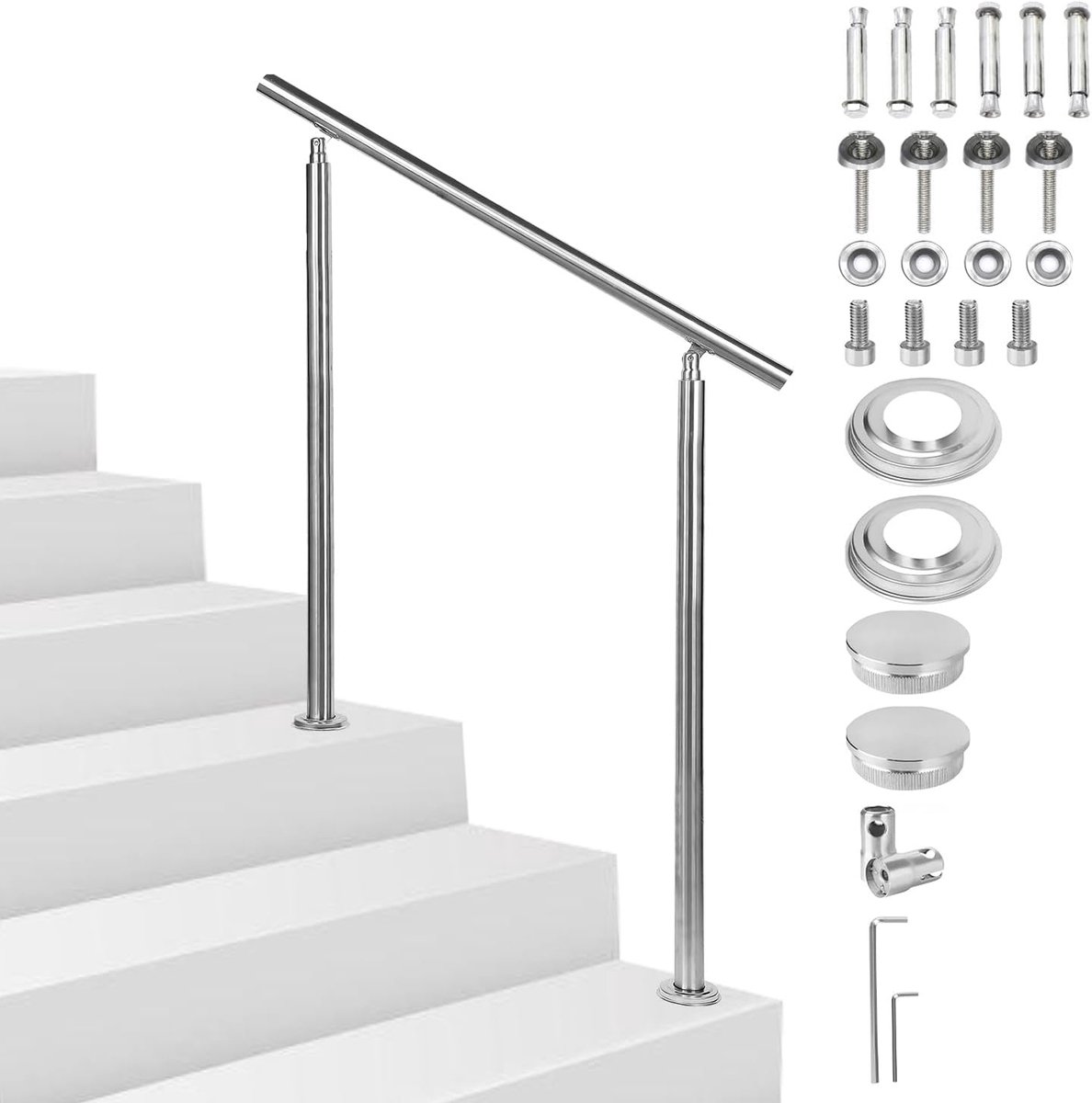 Stalen leuning leuning zonder dwarsbalken balustrade