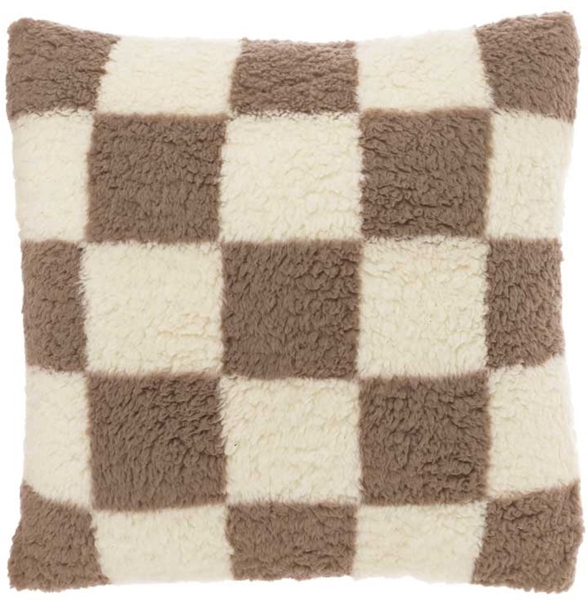 Unique Living Sierkussen Check Taupe -53x53cm