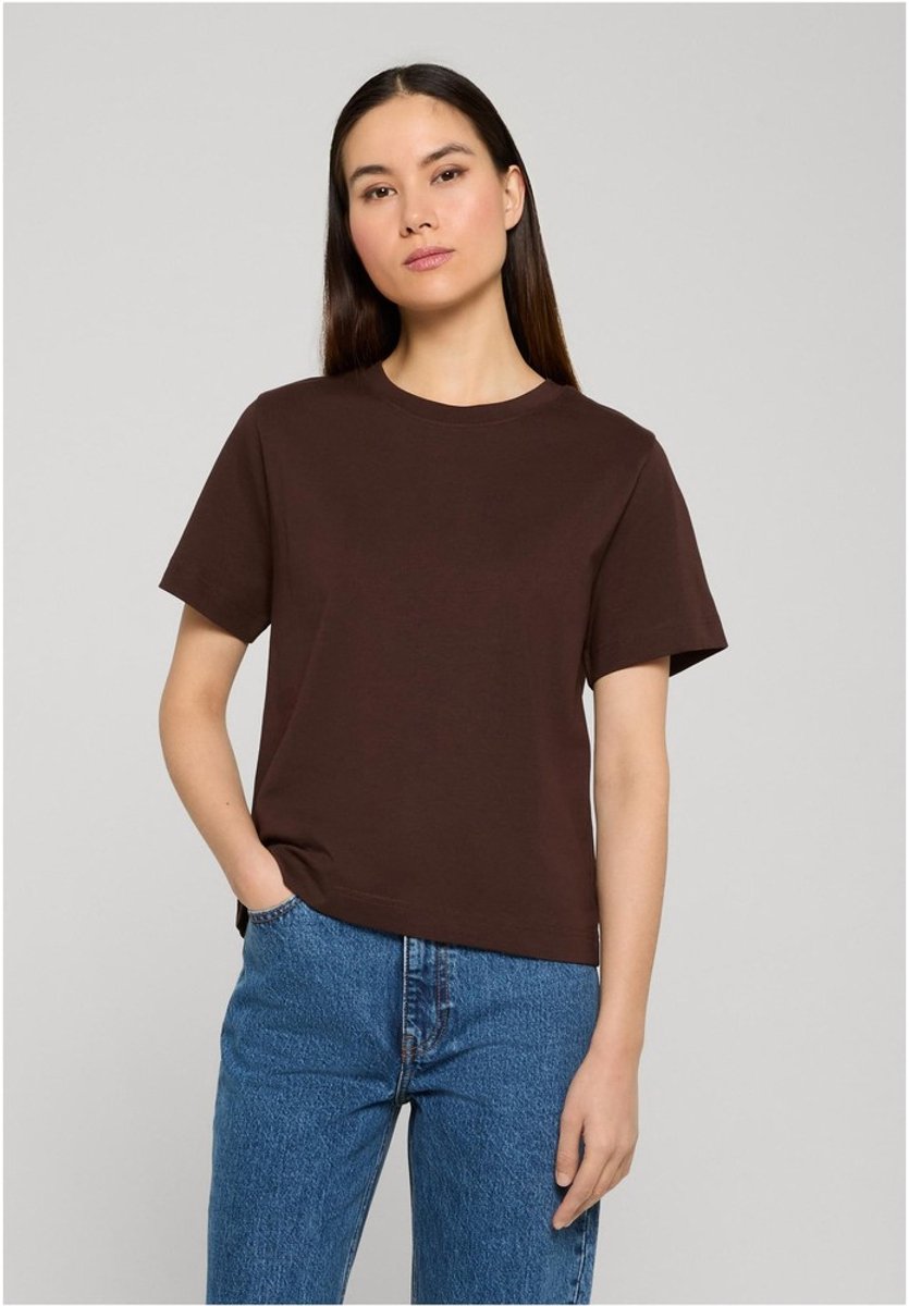 Urban Classics - Organic Boxy Dames Tshirt - XXL - Bruin