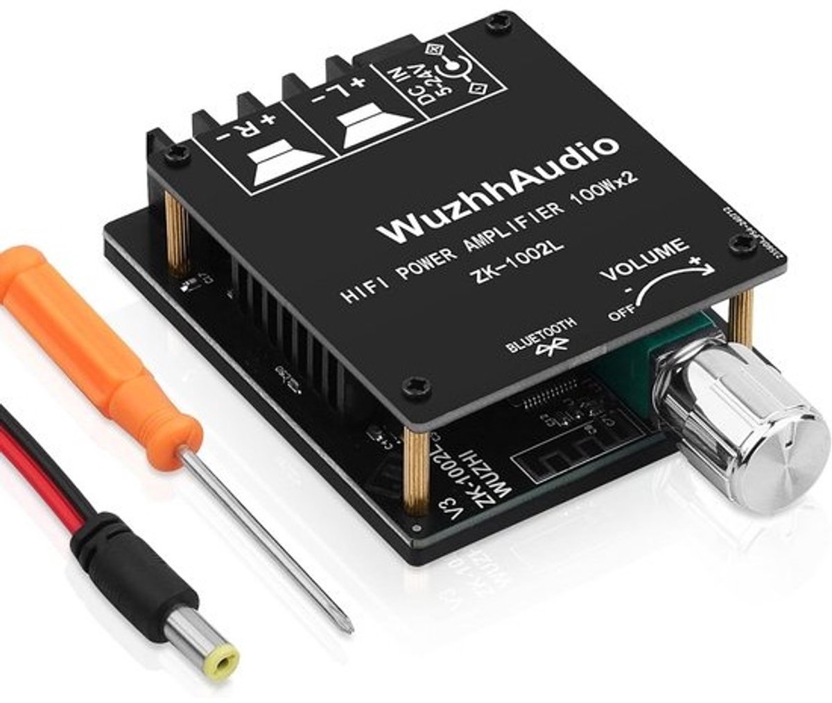 Mini audio versterker - Stereo ontvanger - Muziek streamen - Bluetooth 5.0-connectiviteit - Compact formaat
