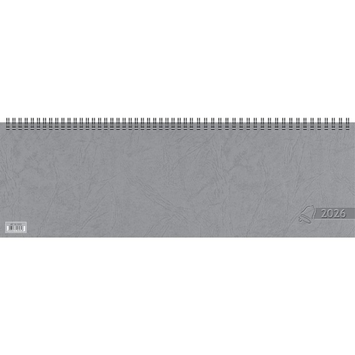 Glocken Bureaukalender Querterminbuch 2027, grijs, 420 x 137 mm