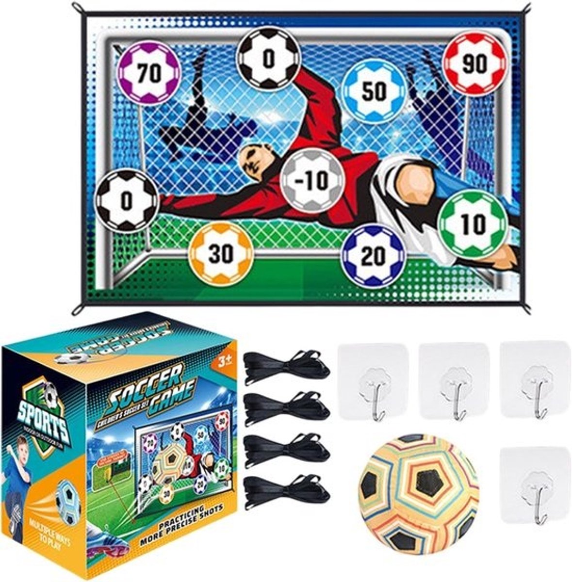 Voetbaltrainingsset - Voetbalspeelset - Voor buiten spelen - Realistisch design - 20x3x166cm