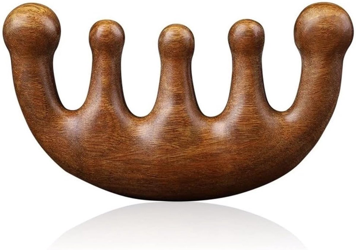 Houten Kam - Groen Sandelhout - Multifunctionele Massage - Hoofdhuidverzorging - ShopVlot