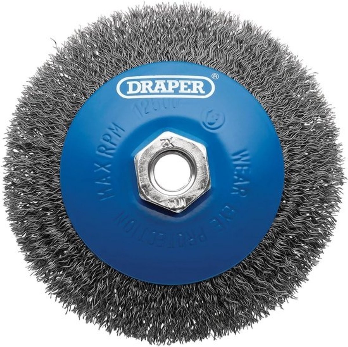 Afgeschuinde draadwielborstel - 115 mm - Voor metaal | Voor reinigen en ontbramen
