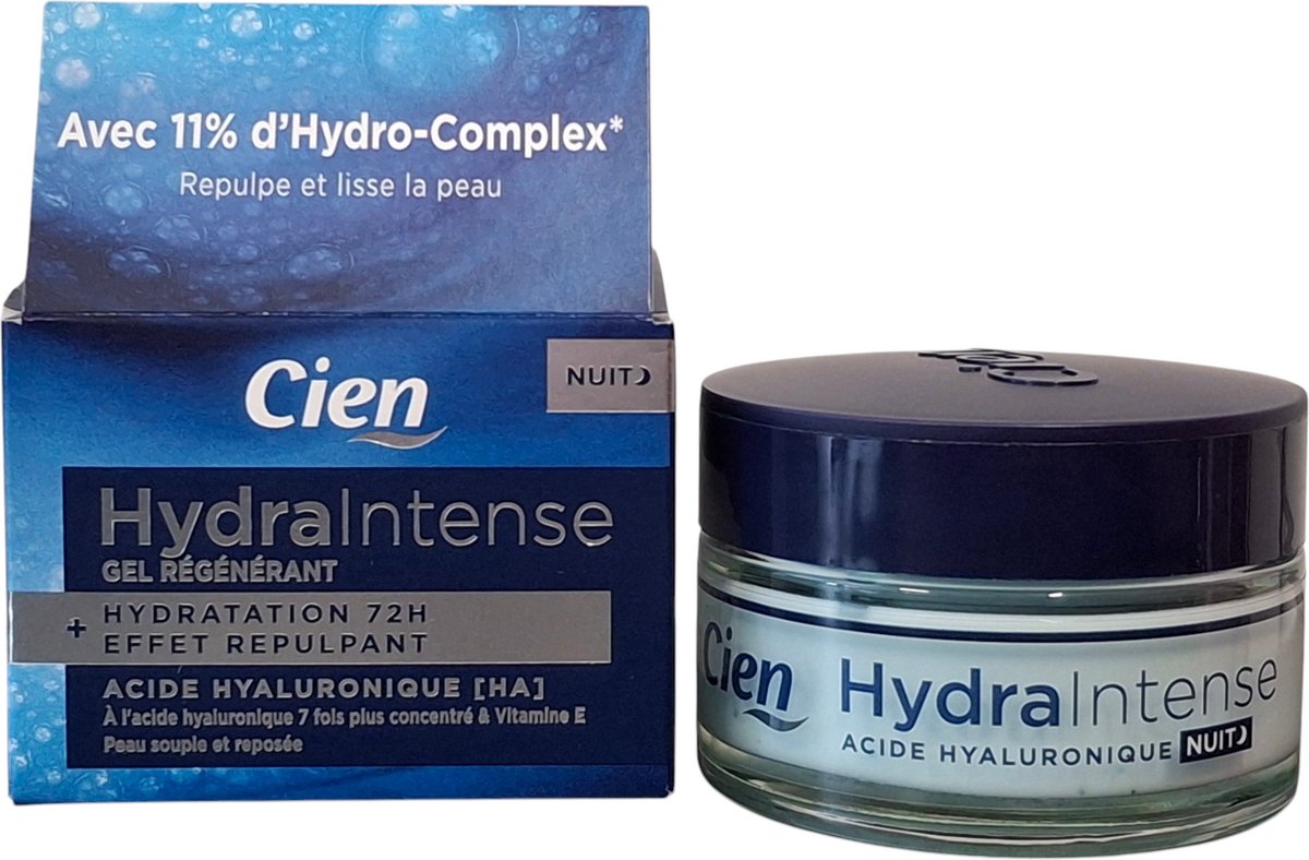 Cien Hydra Intense Herstellende Nachtcrème met Hyaluronzuur en Vitamine E voor Dames 50 ml