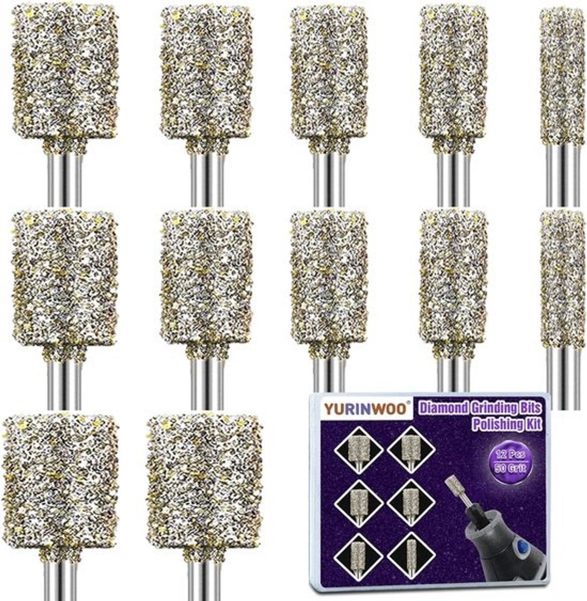 diamantfreesset - 20 stuks - voor mini-cirkelzaag en Dremel