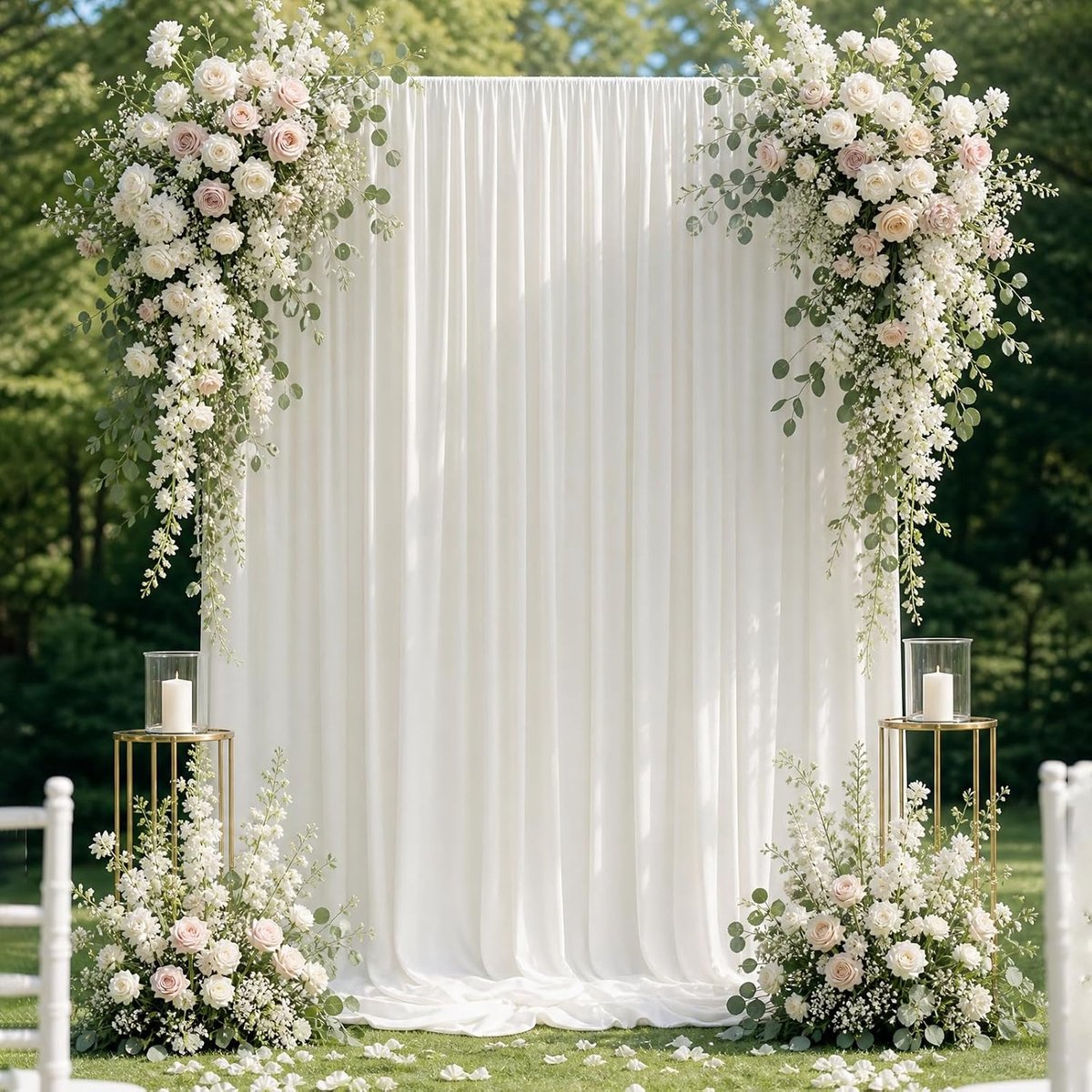3x3m Polyester Background Curtain, Photo Backdrop and Curtain Background for Wedding, Birthday, Baby Shower - ShopVlot
