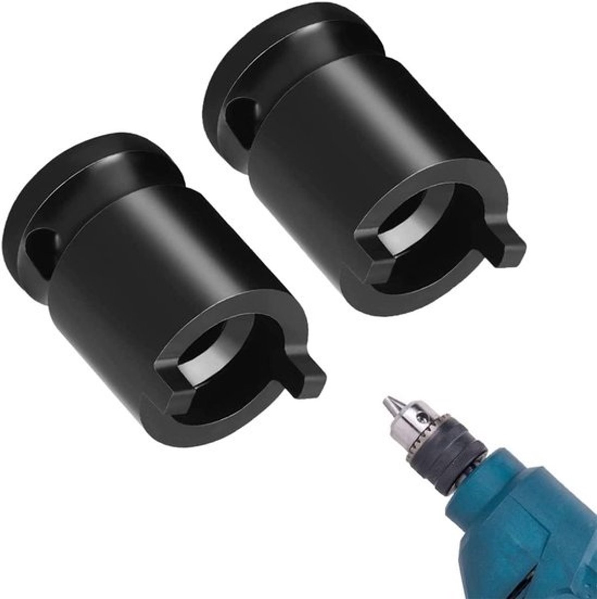 Haakse slijperadapter - Ratelsleutelconverter - Gereedschapsverbinding - Universele pasvorm - Compact ontwerp - Chroom