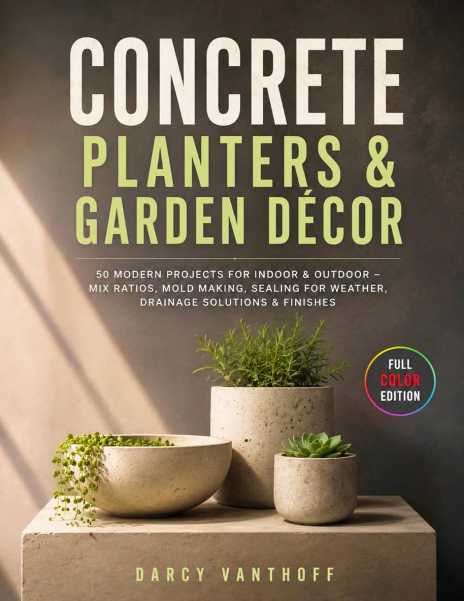CONCRETE PLANTERS & GARDEN DÉCOR: 50 Modern Projects for Indoor & Outdoor - ShopVlot