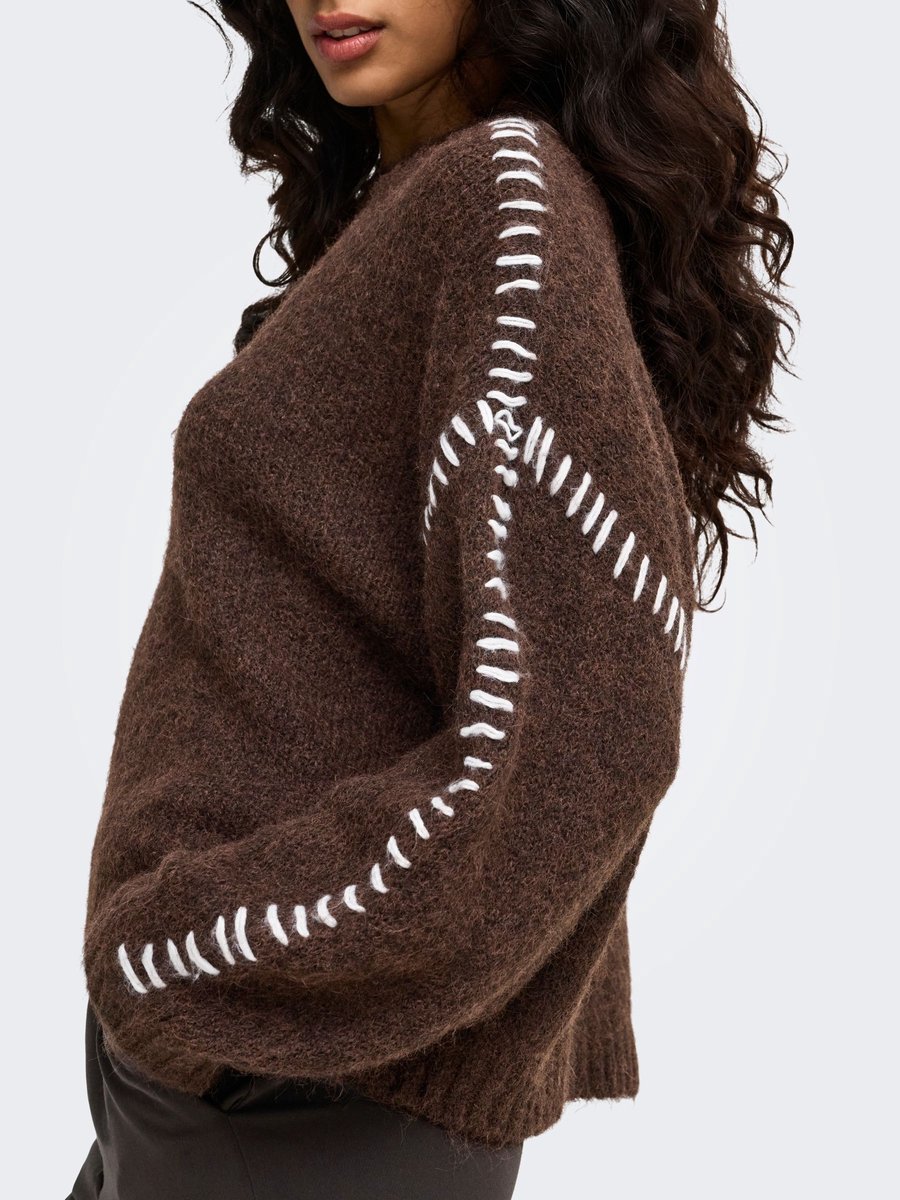 JDY - JDYZOEY LIFE L/S ON STITCH PULL KNT Dames Trui — cadeau in Cadeau-ideeën - foto 5
