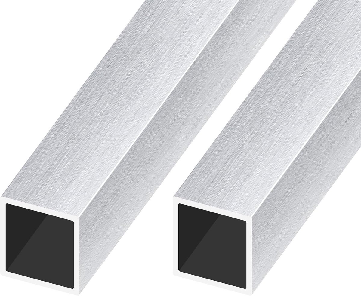 6063 Square Aluminum Tube, 38mm x 38mm x 1mm Wall Thickness, 300mm Length Hollow Square Aluminum Tube, Suitable for - ShopVlot
