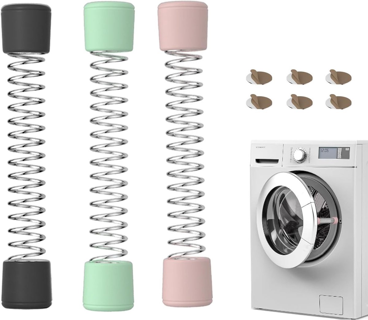 Set van 3 Deurhouders voor Wasmachine, Geschikt voor Voorladers, Ondersteuning voor Ventilatie en Geurverspreiding