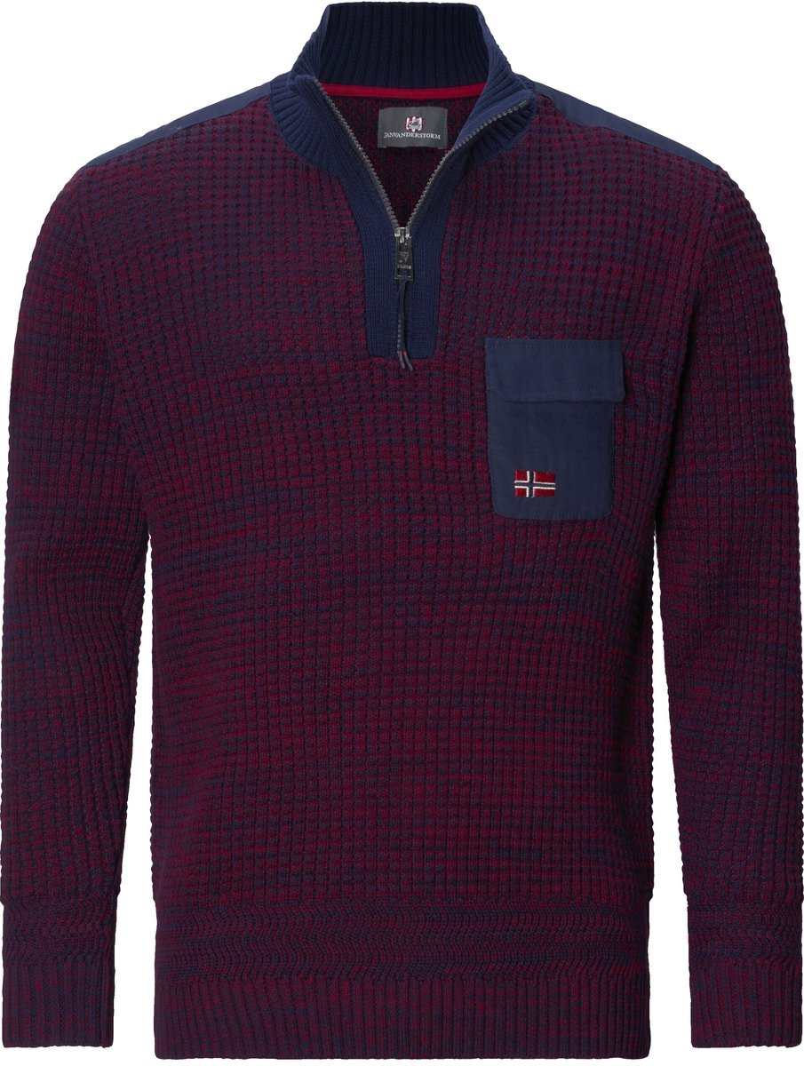 Jan Vanderstorm herren Trui - 68/70 - rood - Plus Size