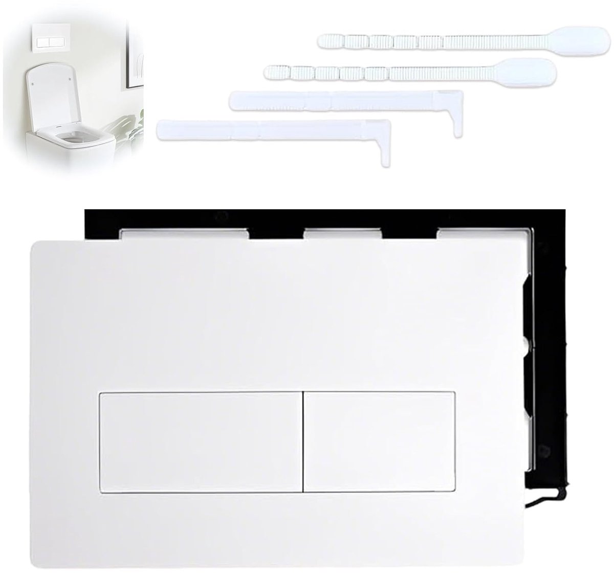 Toilet Pressure Plate, 1 Piece, Control Plate for Toilet, Pressure Plate Compatible with Geberit Duofix - ShopVlot