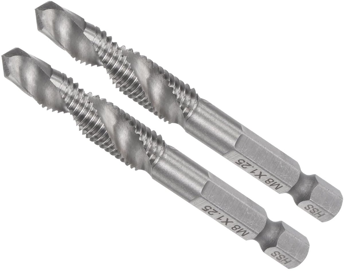 Combi thread size M8 x 1.25 connection 1/4 inch high-speed steel 4341 uncoated - ShopVlot