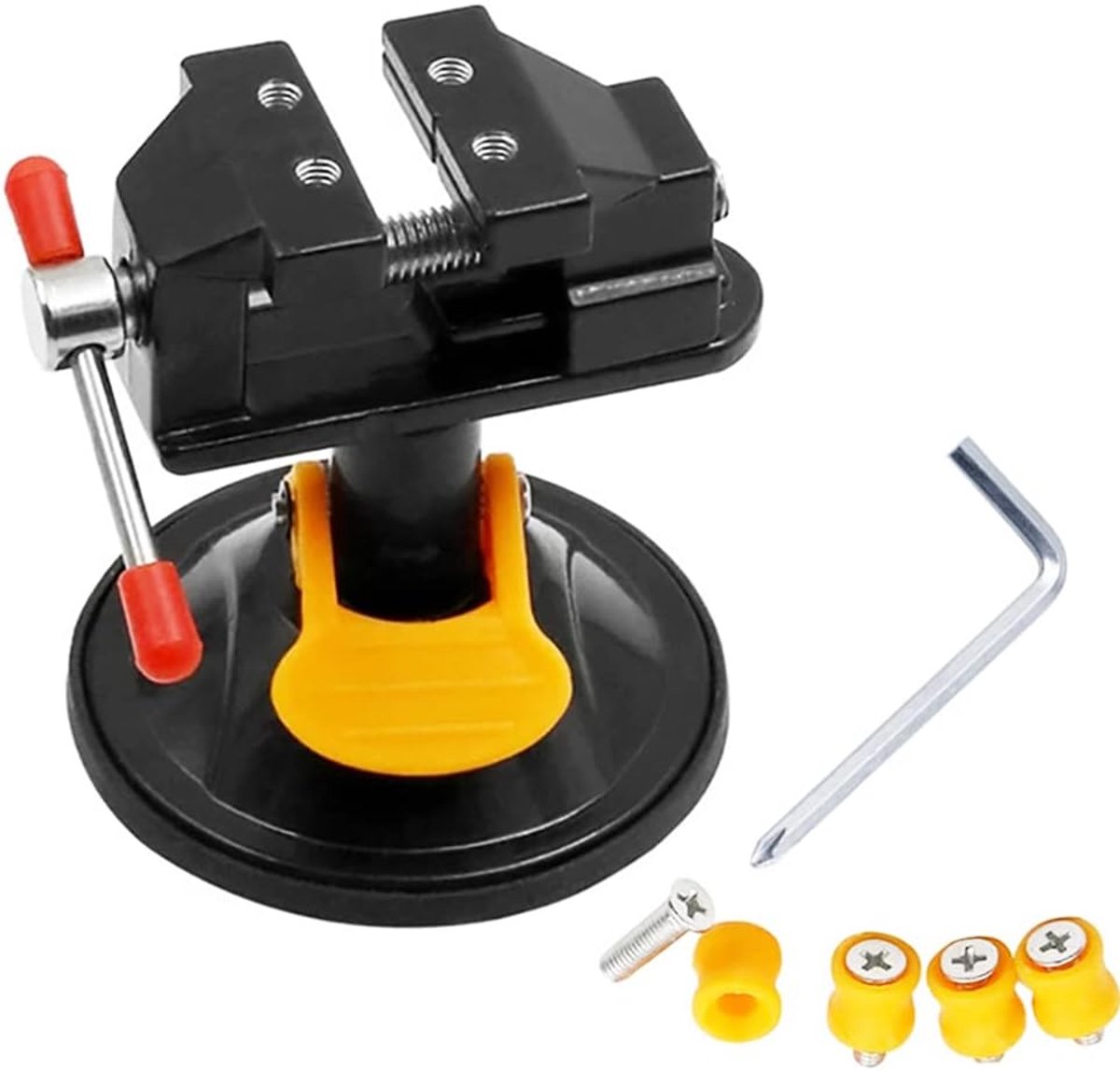 Mini boormachine bankschroef 360° draaibaar - met zuignap - voor sieraden en precisiewerk - ShopVlot