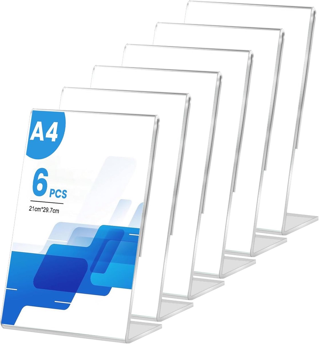 A4 Tafelschilder - Transparant Acryl - L Vorm - Ideaal voor Advertenties - ShopVlot