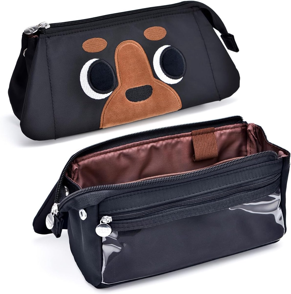 Pencil case grote capaciteit - hondenprint - organizer - ideaal voor school of kantoor - ShopVlot