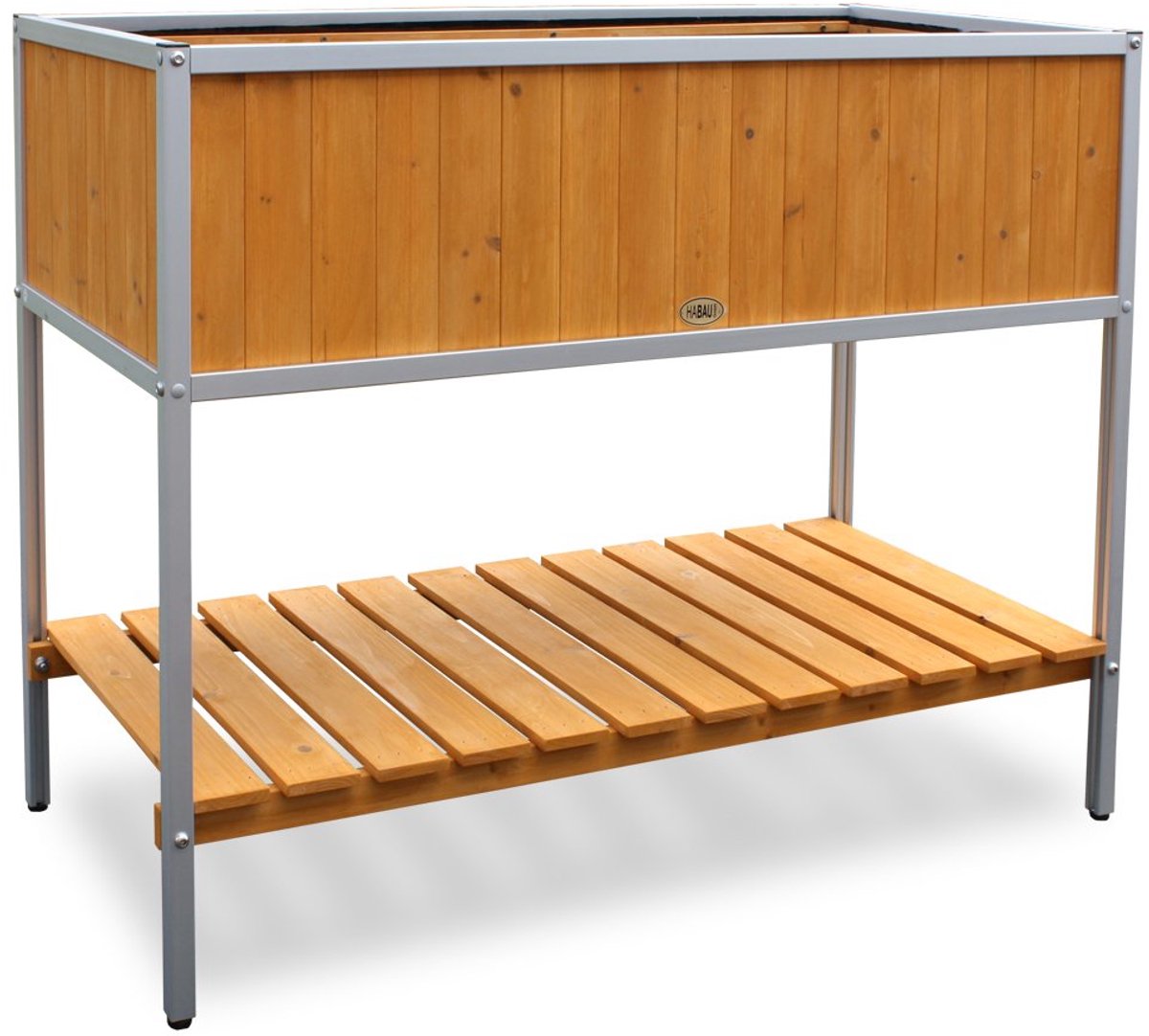 Verhoogd bed met aluminium frame, 115 x 53 x 89 cm - ShopVlot