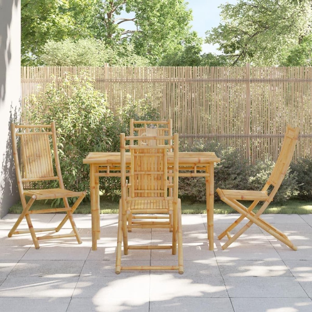 Opvouwbare tuinstoelen, 4 stuks, 46 x 66 x 99 cm, robuust en waterdicht, met rugleuning voor comfort, eenvoudig op te bergen, maximale belasting 110 kg