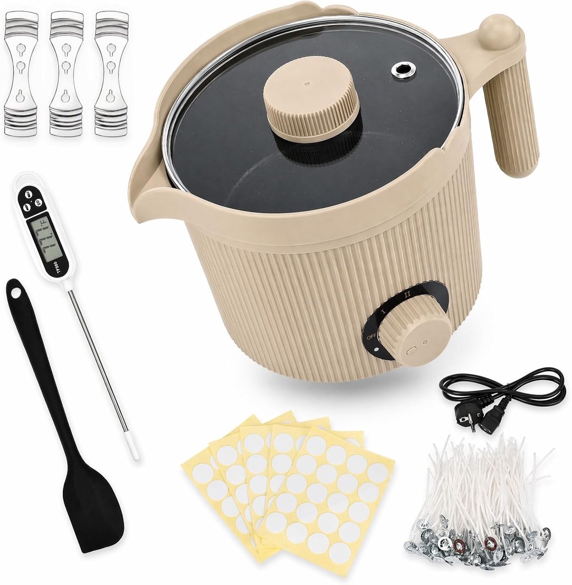 Waxsmeltpot - 1,5 l - Elektrische Smeltpot voor Kaarsenproductie - Voor Creatieve Klussers