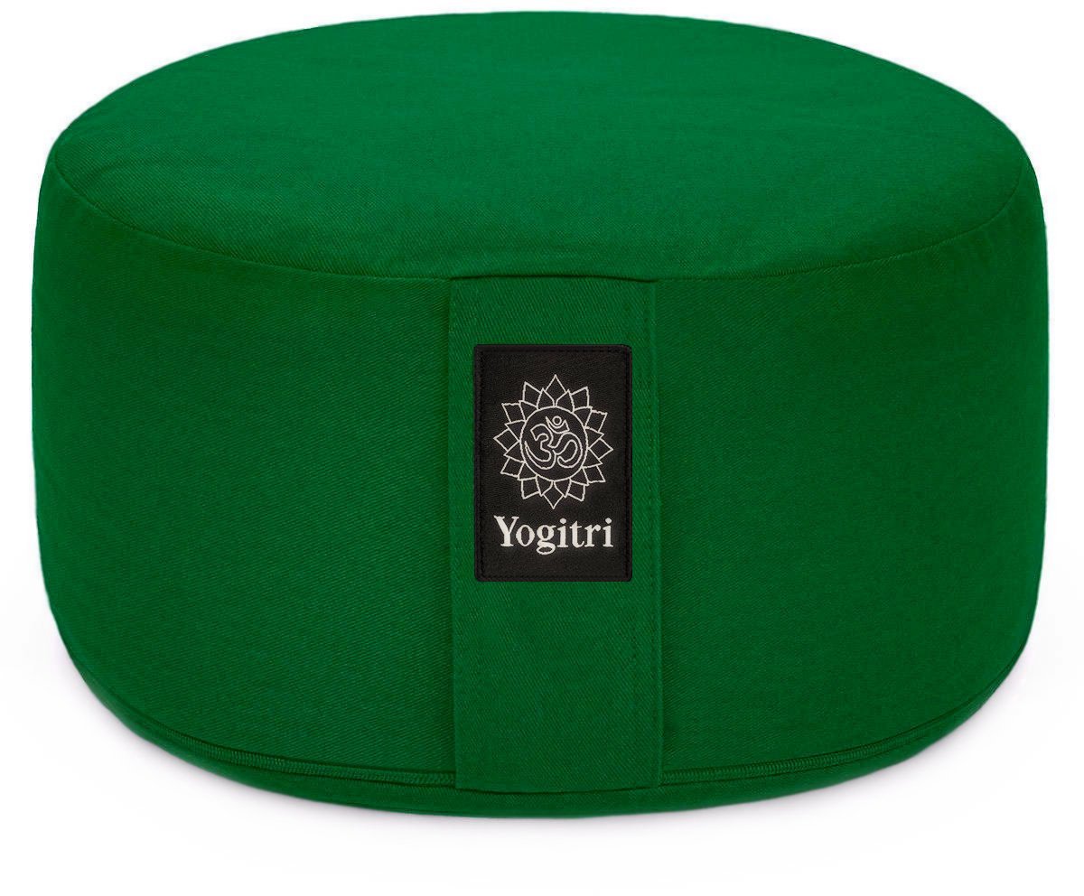 Yogitri Meditatiekussen ECO Raja rond - Bosgroen