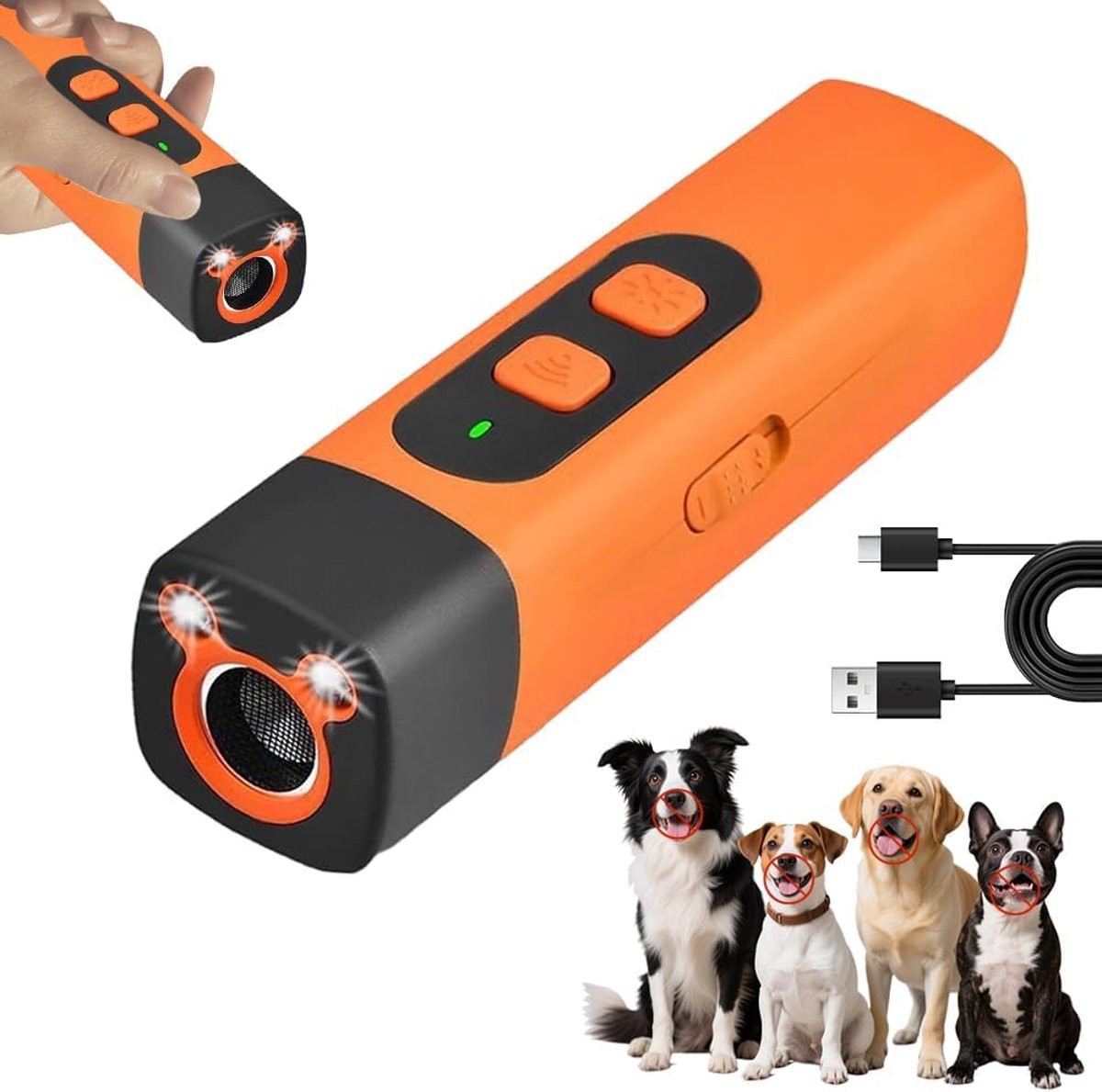 Anti Bell Device for Dogs, Ultrasonic Dog Defense, Rechargeable Antibell Ultrasonic Device, Antibell Ultrasonic Device - ShopVlot