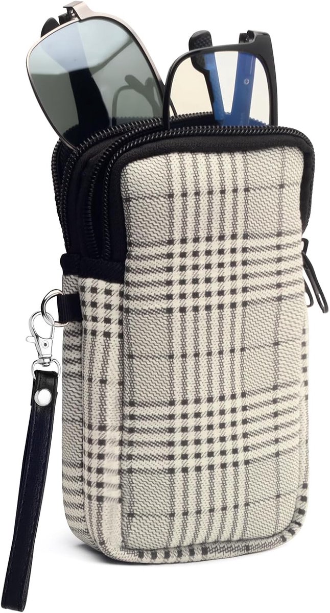 Face Shadow Zachte Brillenkoker voor 2 Zonnebrillen Dames en Heren - ShopVlot