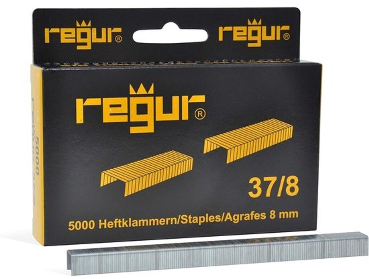 Fijne draadklemmen - Nietjes voor stoffen - Textiel bevestigen - Smalle klemrug - 37/8 mm - 5000 stuks - Verzinkt