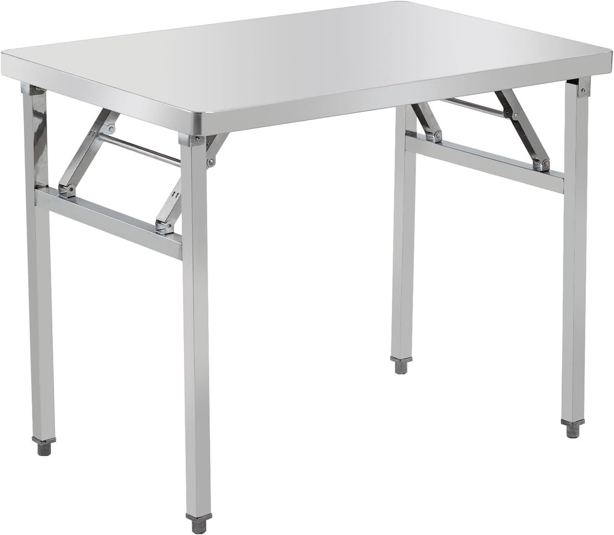Inklapbare RVS Werktafel 91x61x74cm - RVS Keukentafel Verstelbaar
