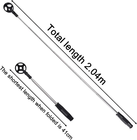 Draagbare Golfbal Retriever voor het Verzamelen van Golfballen, Ideaal Golfaccessoire en Cadeau voor Golfers en Mannen, RVS Ontwerp, 41 cm Lang — afbeelding 4