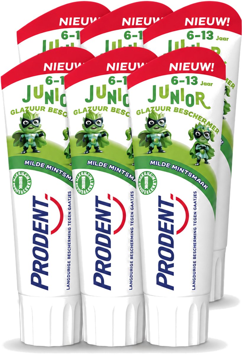 6 x Prodent – Tandpasta Glazuurbeschermer – Kids 6+ – 75 ml - Voordeelverpakking - 6 stuks