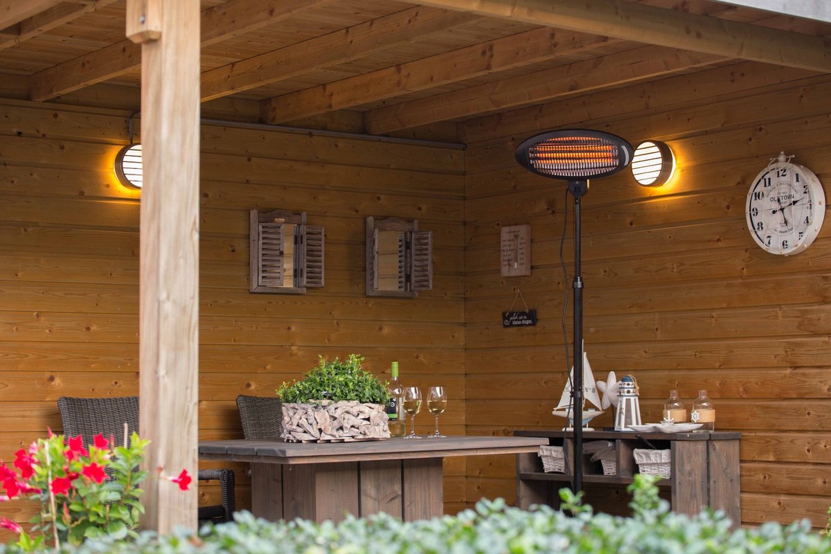 Sunred Elektra Quartz 2000 W - Freestanding Patio Heater - Black