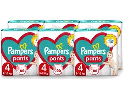 6 x Pampers – Luierbroekjes – Pants Maat 4 – 66 Luiers - Voordeelverpakking - 6 stuks