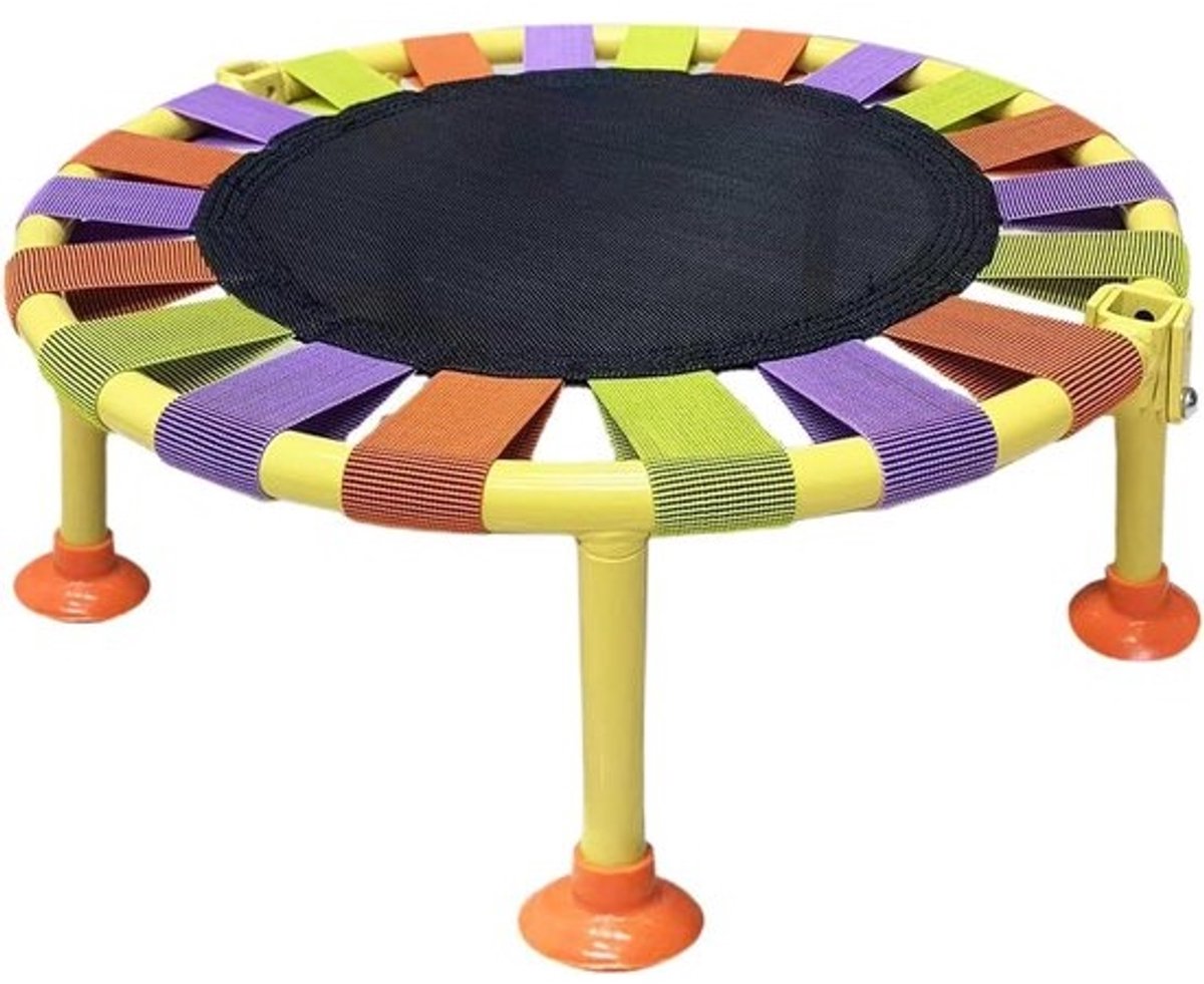 Opvouwbare fitnesstrampoline - Springbed voor fitness - Indoortraining - Stille werking - 45x16 cm - Kleurrijk