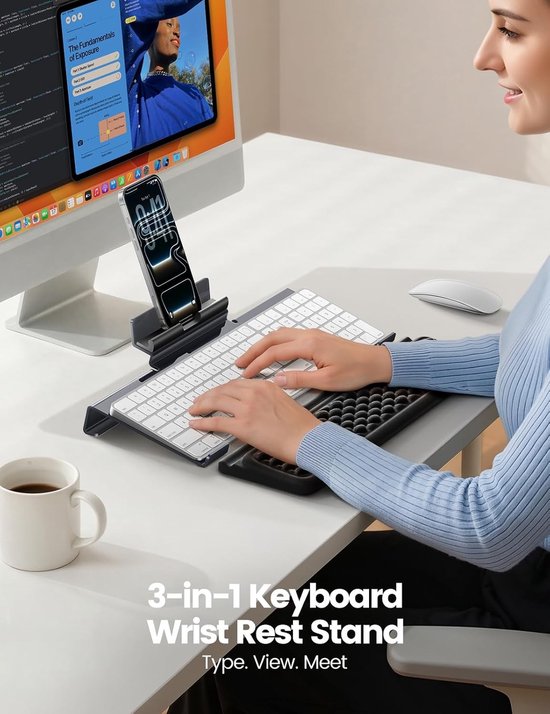 Ergonomische polssteun voor toetsenbord met verhoogde ondersteuning en comfort — afbeelding 5