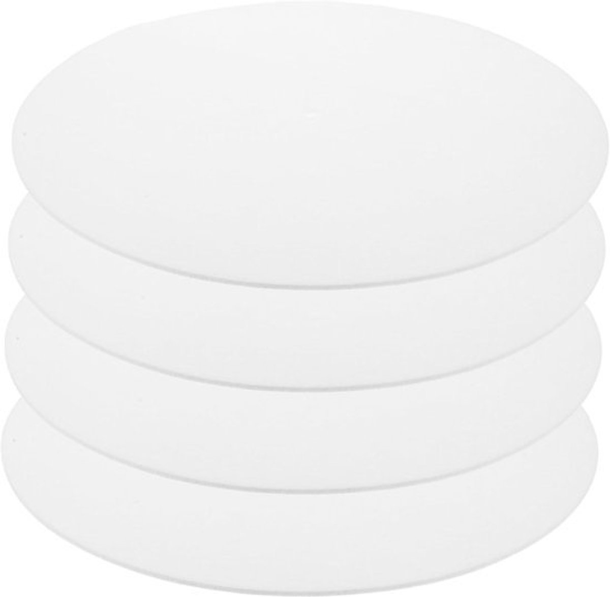 Set platenmatten - Vinylonderleggers - Voor muziek luisteren - Antistatisch viltmateriaal - 12 inch, universeel - Wit