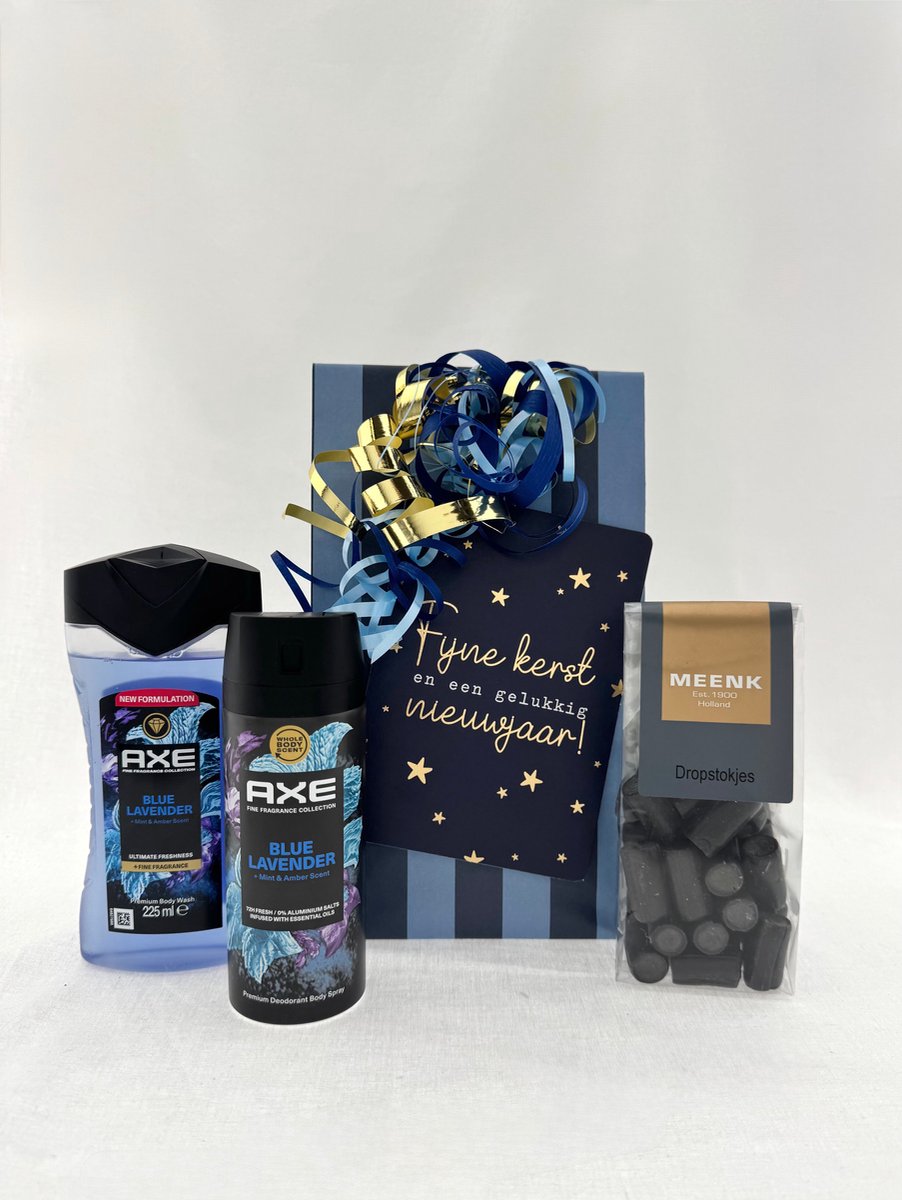 Kerst •Cadeaupakket Heren• Axe Blue Lavender - Cadeau voor Mannen - Perfect Gifts