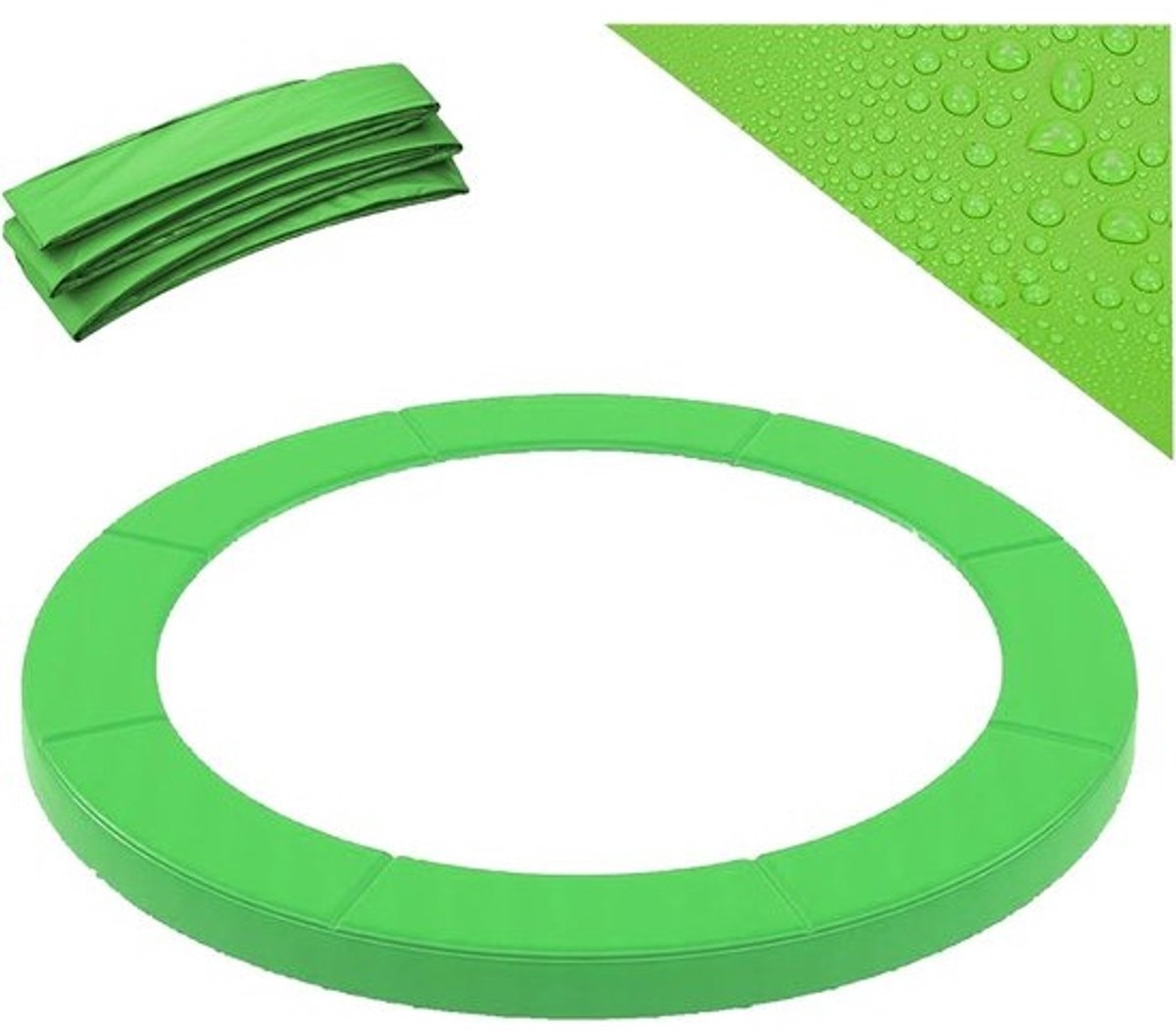 Veiligheidsmat voor trampoline - Mat voor trampolineveren - Veilig springen - Universele pasvorm - 8ft 12ft - Zwart