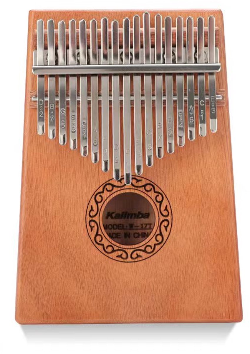 Kalimba Duimpiano 17 Tonen- met Muziekboek en Accessoires- Wolk