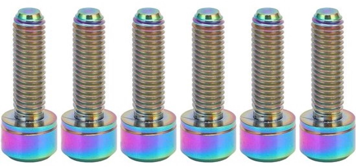 Set fietsonderdelen - Fietsbouten - Voor fietsreparatie - Lichtgewicht titanium - M5 x 18mm - Gekleurd