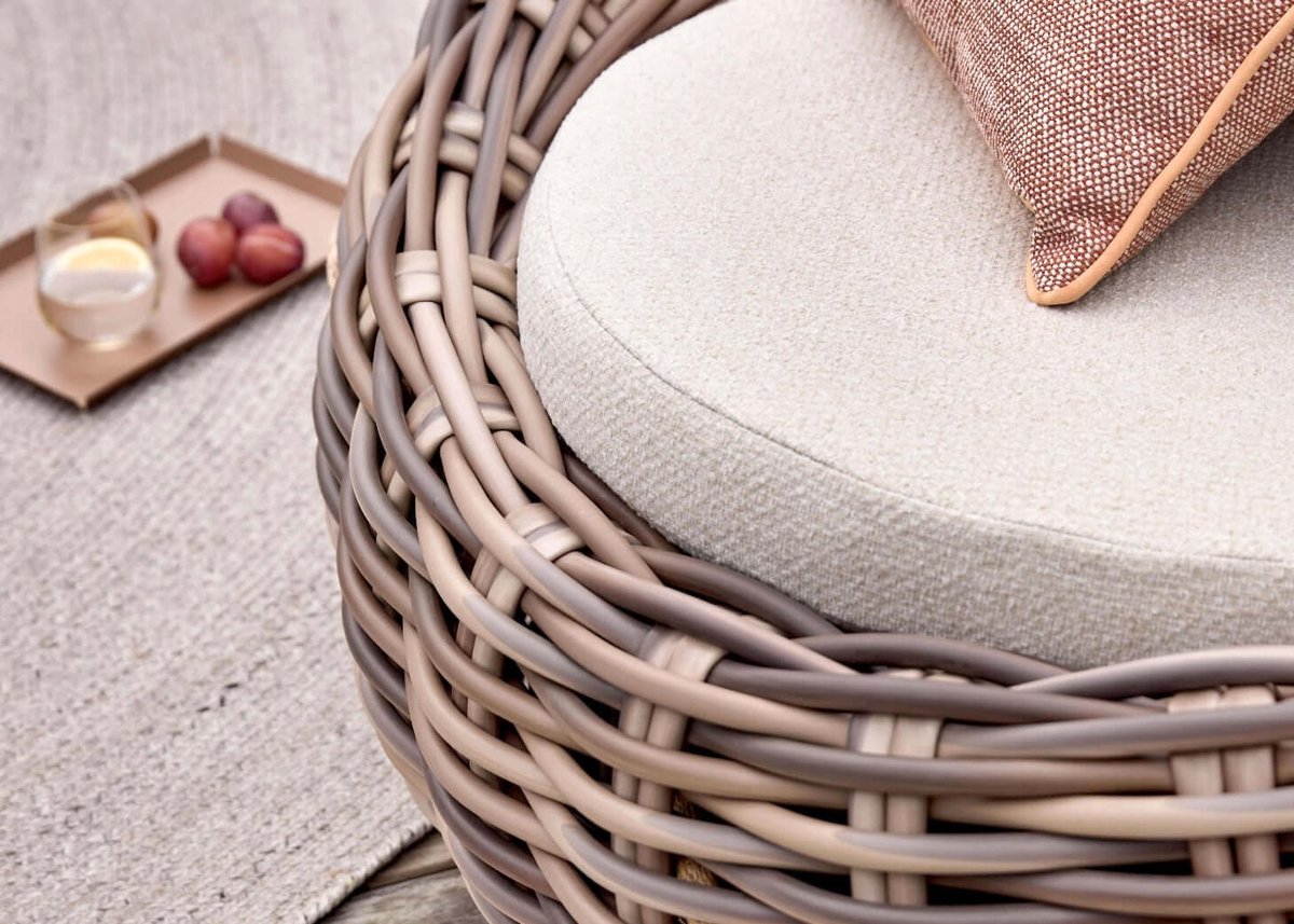 Apple Bee Cocoon Loungeset 2-delig - Bank & Loungestoel - Cream Bouclé