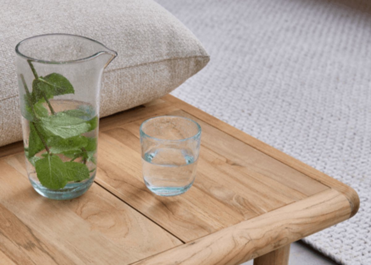 Apple Bee Sling 2-zits Loungebank Links - Teak - 175 cm