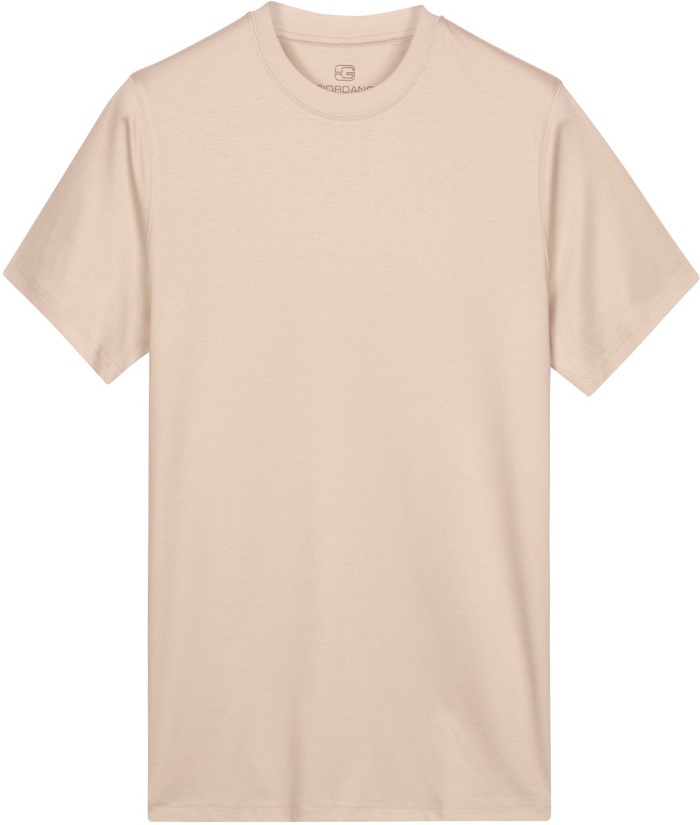 Giordano – Luca - Heren – Liquid Cotton – Korte mouw - T-shirt - Beige – 625078-82