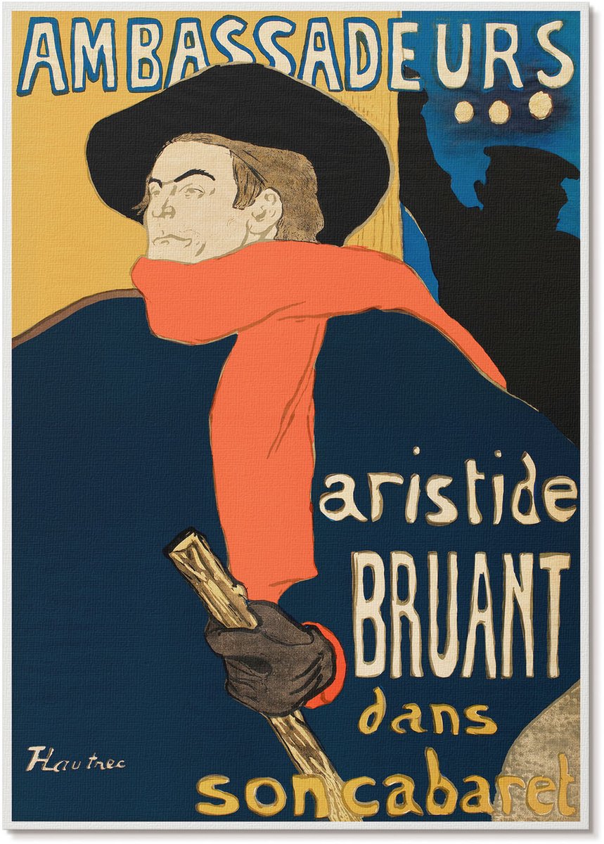 Tulup Polycanvas Poster - Aristide Bruant, Poster - A4 - Marine Design - Rechthoek - Muurdecoratie - Woonkamer, Slaapkamer, Kantoor - Klassiek
