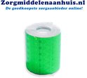 Groene reflecterende tape met honingraatpatroon.