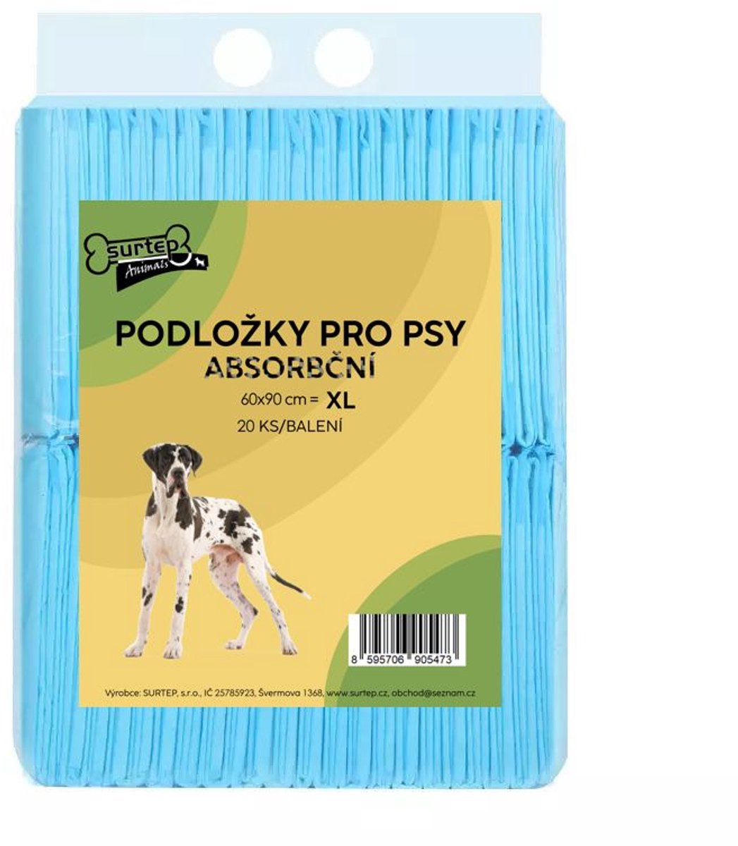 Surtep Animals absorberende puppy pads XL, 20 stuks, 60 x 90 cm